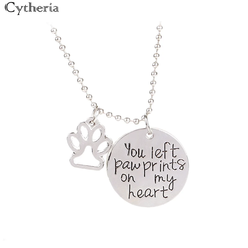 my dog paw print necklace