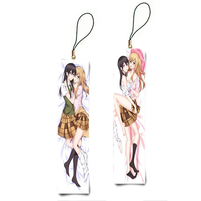 1 Милый японский аниме брелок Aihara Yuzu Aihara Mei Мини Подушка «Dakimakura» Подвески индивидуальный брелок ремешок для телефона - Цвет: 1