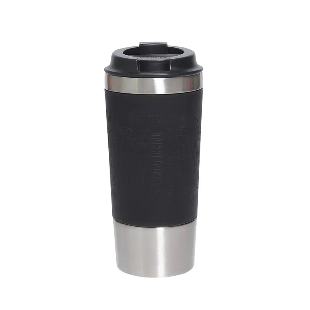 Stainless Steel Portable Vacuum Flasks With Silicone Lid Double-Decked Hot Drinking Coffee Tea Mug Travel Home Office Mug
