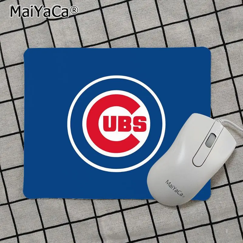 No Lock Edge25x29cm Maiya высокое качество Chicago Cubs Бейсбол противоскользящие прочные силиконовые компьютерные коврики Лидер продаж подставка под руку мышь - Цвет: No Lock Edge25x29cm