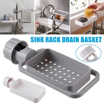 

Faucet Storage Rack Bathroom Kitchen Shelf Organizer Clip-on Sink Holder VJ-Drop