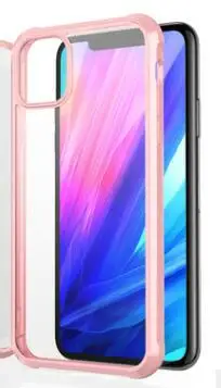 Силиконовый ударопрочный чехол для телефона iPhone 11 Pro X XS XR XS Max 7 8 Plus с акустическим отверстием для защиты задней крышки - Цвет: Розовый