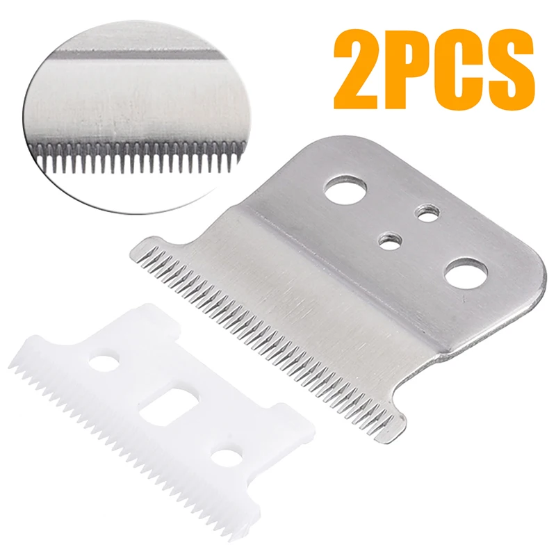 

2pcs/set New Hair Clipper Ceramic Blade Cutter + Silver Metal Bottom Cutter For Andis Shear Pet Products Dog Hair Clipper