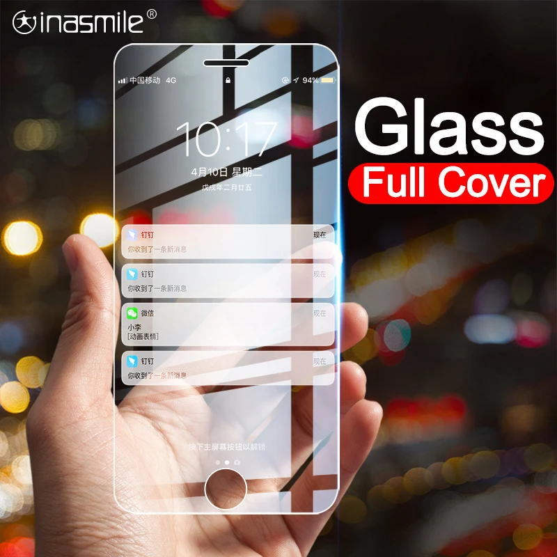 

9H Full Cover Tempered Glass on the For iPhone X XS Max XR Tempered Glass For iPhone 7 8 6 6s Plus 5 5S SE Screen Protector Film