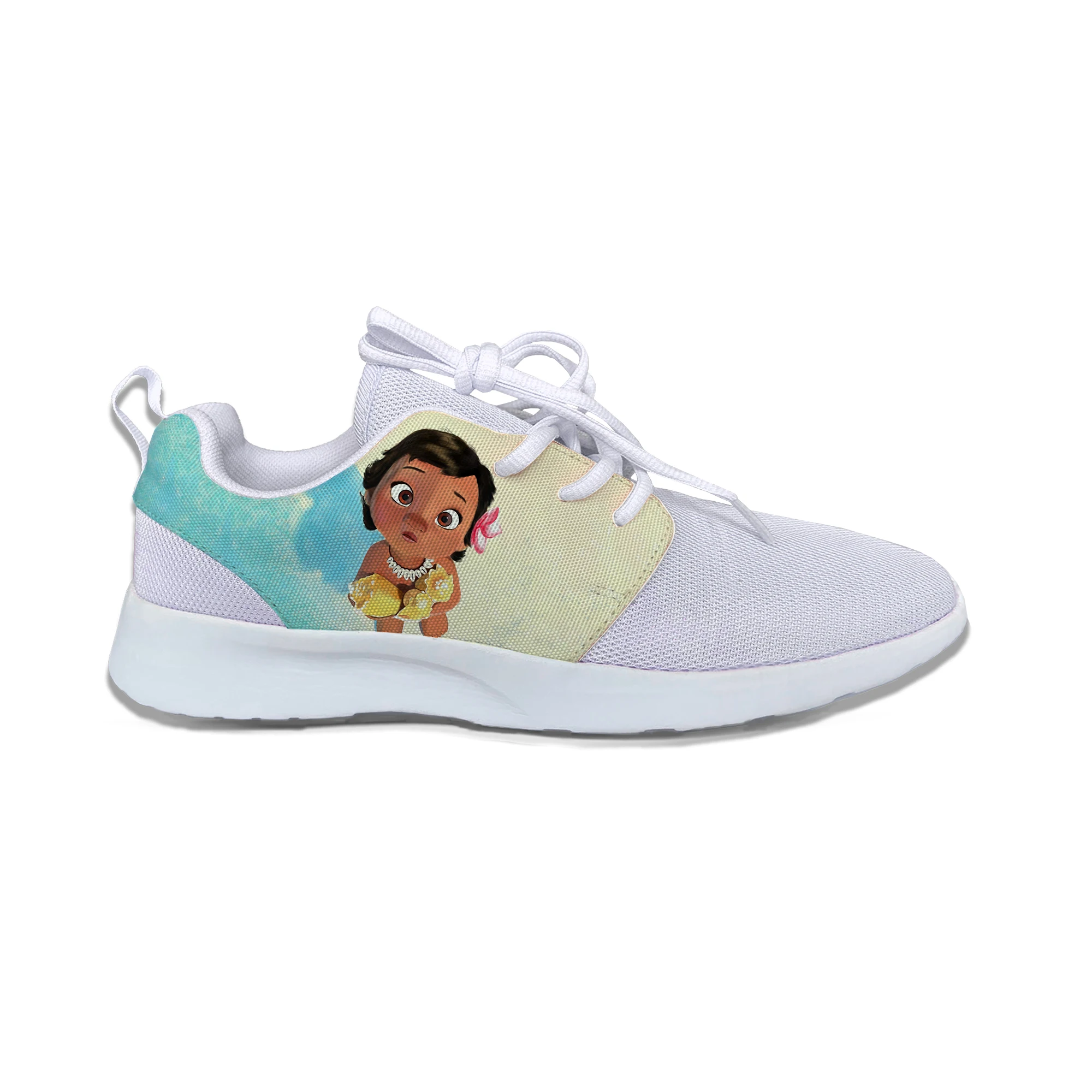 Moana1 Аниме Моана Горячая мультфильм милые спортивные кроссовки Детская мода Забавные милые дышащие легкие кроссовки для мальчиков девочек детей - Цвет: Moana1