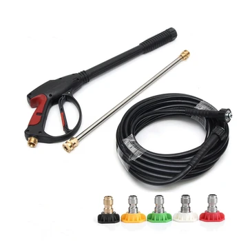

4000 PSI High Pressure Car Power WasherGun Spray Wand Nozzle Tips Hose Kit