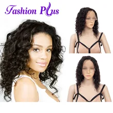 Full Lace Human Hair Wigs For Women Short Human Hair Natural Color Loose Wave Brazilian Remy Human Hair Wigs 150% Density