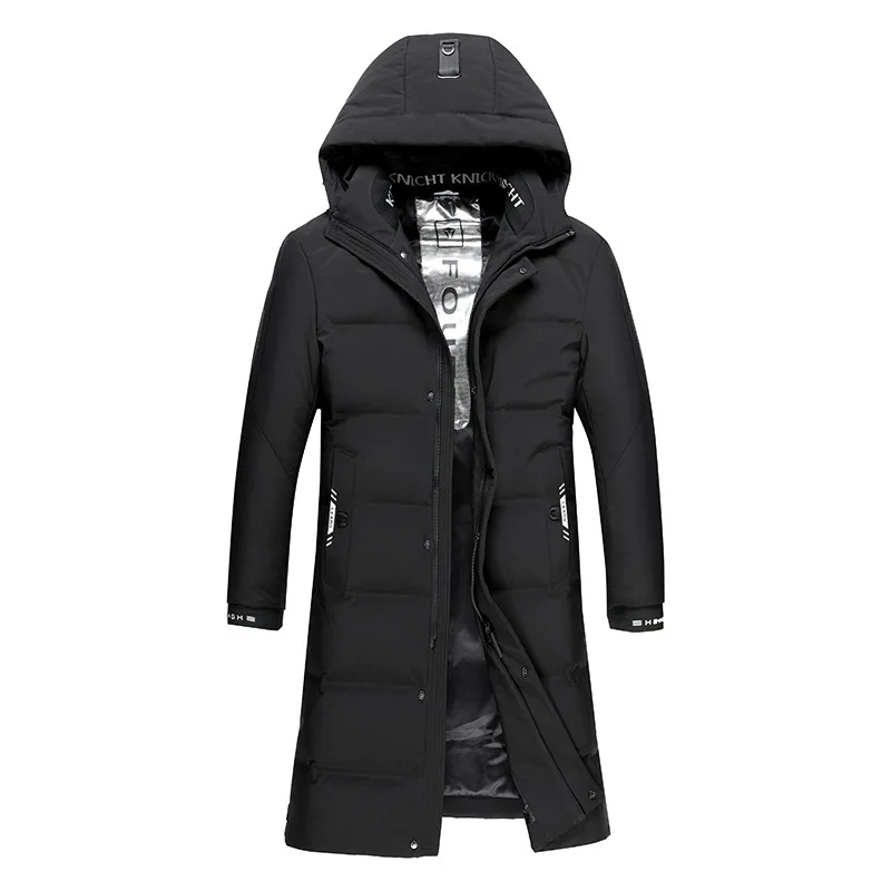 

Medium Length Money Down Jacket Male Plus Fat plus Size Length Over The Knee Cold And Warm Extra Large Coat Fat Fat Man Coat