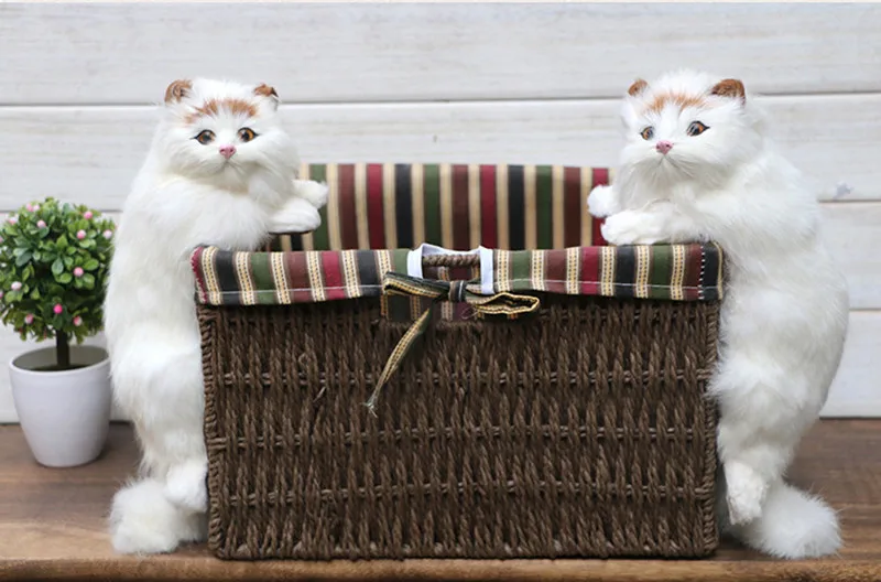 real fur cat white kat 2