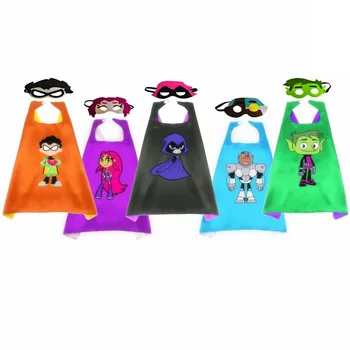 

2020 Anime Teen Titans GO cosplay Superhero child mask cloak SUPER WINGS Set Halloween Carnival Makeup party costume accessorie