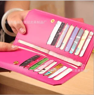 

New Style Korean-style Fashion Women's Wallet Long Ultra-Thin Bow Wallet Purse 2016