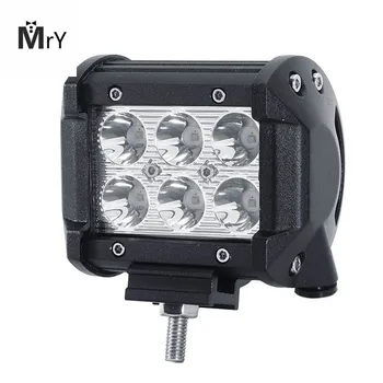 

2pcs Super Bright 4 inch 18W 6LED Work Light Bar Off-road Car Work Lamp Tractor Truck SUV ATV Flood 10-30V DC 6000-6500K