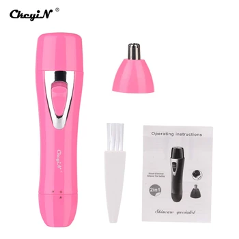 

2 in 1 USB Rechargeable Lady Nose Ear Hair Trimmer Bikini Body Underarm Epilator Painless Hair Remover For Face Lip Cheeks Women