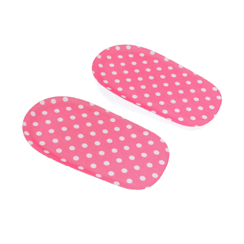 Peach Red Dots Силикагель пятки увеличивающие рост обувь Вставки стельки Уход за ногами вставки - Цвет: Peach Red Dots