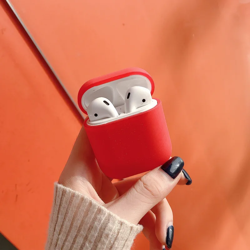 RD Жесткий чехол с блестящими блестками для Apple Airpods, беспроводные Bluetooth наушники, аксессуары для AirPods 1 2, гарнитура, Кристальный чехол - Цвет: RD