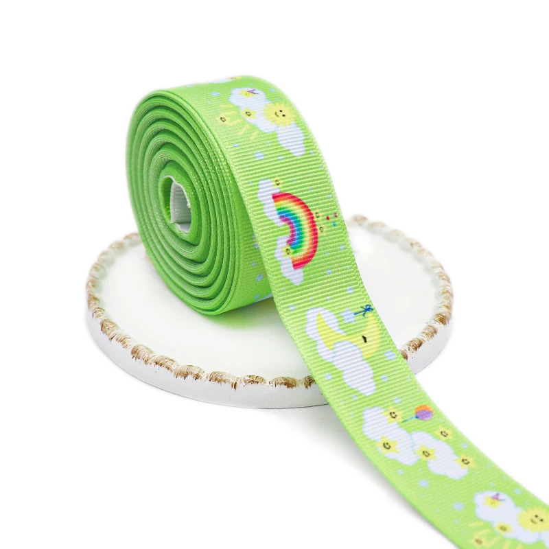 Ribbon Decoration,Ribbon Supplies,Grosgrain Ribbon,Sewing Ribbon,5 Yards 1" 25MM Flowers Printed Grosgrain Ribbons,For Hair Bows DIY Handmade Materials
