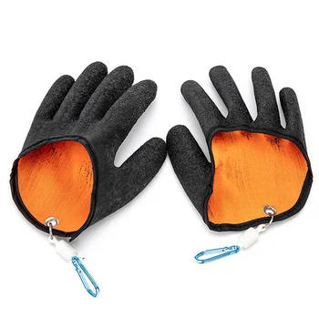 

Best! 1pc Anti-slip Fishing Glove With Magnet Release Fisherman Catch Fish Gloves Cut Puncture Resistant Latex With Hooks