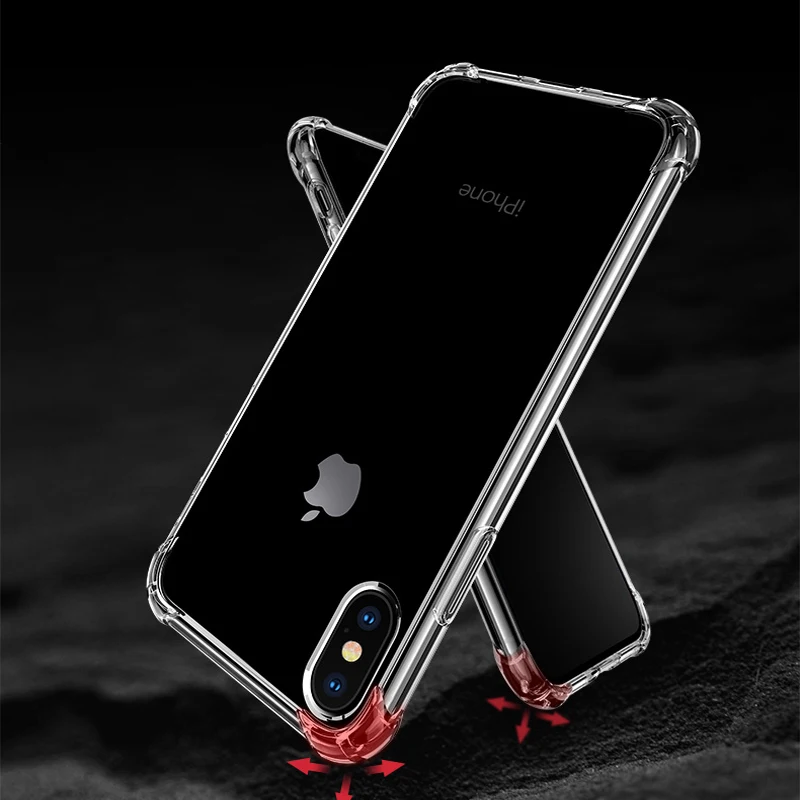 Супер противоударный мягкий силиконовый чехол для iPhone 12 11 Pro X XR XS MAX 6 S 6S 7 8 Plus 7Plus