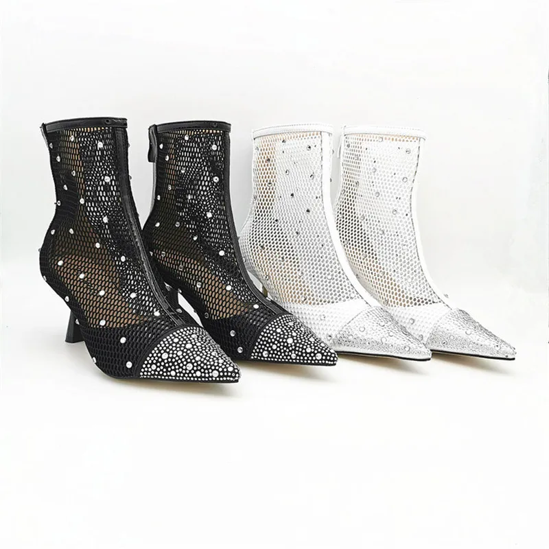 catwalk rhinestone booties