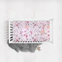 Простыня для кроватки, мягкий дышащий матрас для детской кровати, покрывало с принтом, постельные принадлежности для кроватки, размер 130 × 70 см, 72XC