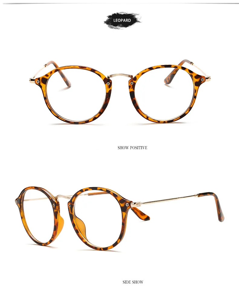 Мужские ретро круглые очки, женские модные очки, оправа с нулевым диоптрием, декоративные очки, могут быть вставлены линзы для близорукости, поддельные очки