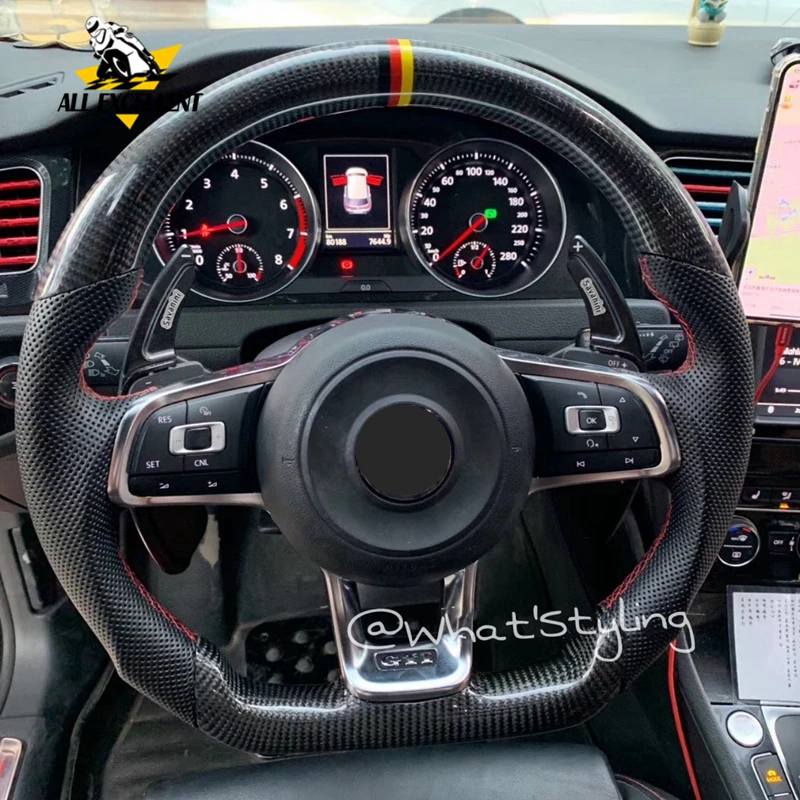 Рулевое колесо из углеродного волокна для Volkswagen Golf 7 5 модифицированный MK7 GTI R GTD