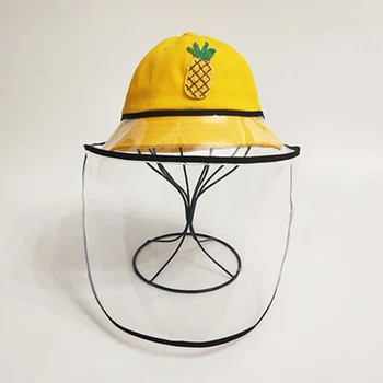 

Child Kid Girl/Boy Baby Anti Dust-proof Anti-fog Anti-saliva Cartoon Fisherman Hat Clear Face Cover Cap Protection