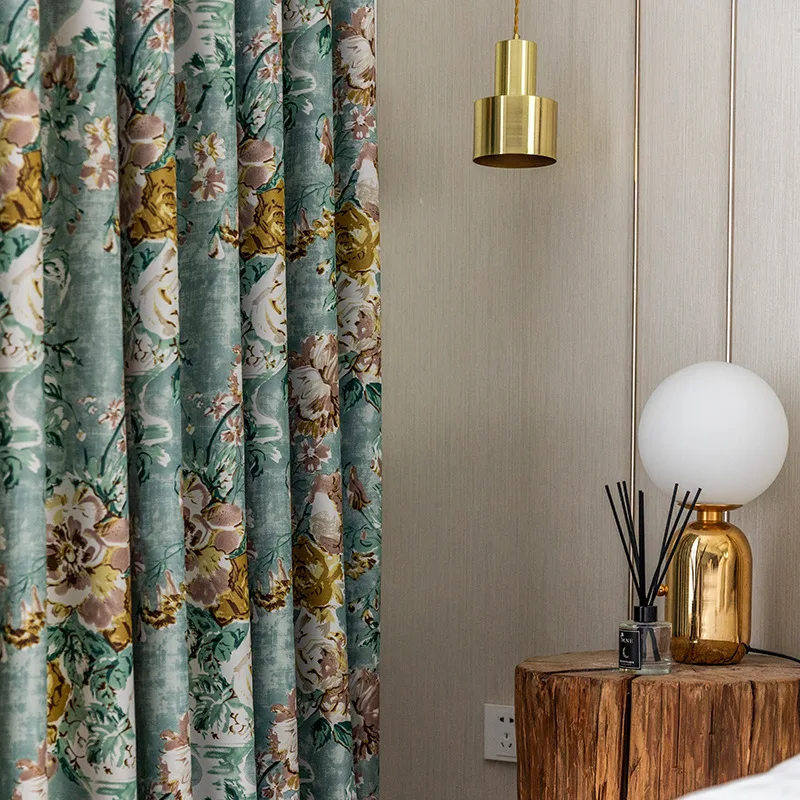 Modern Simple New Double-sided Light Printing Curtains for Living Dining Room Bedroom French Window Kitchen | Дом и сад
