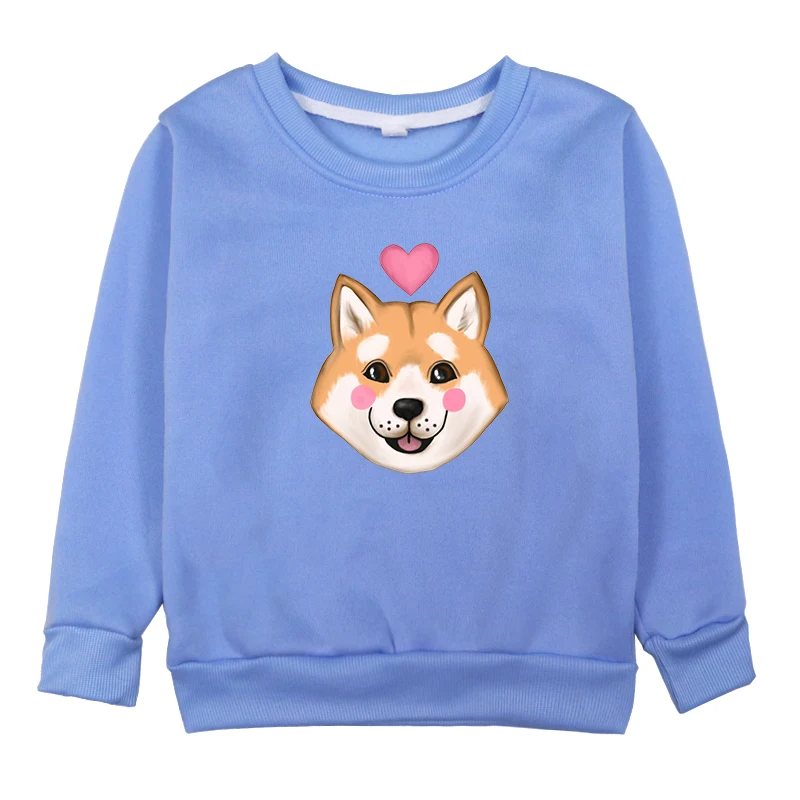 Shiba Inu/милая детская одежда Ubranka Dla Niemowlat; детская толстовка с капюшоном и круглым вырезом; Зимние Теплые Топы; Детские свитшоты; Moleton Infantil Hoddies - Цвет: Hoodies 12