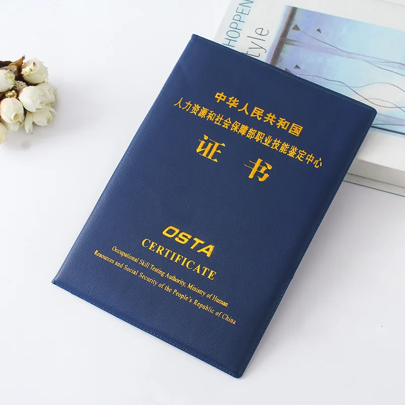 

Manufacturers Blue A4 Certificate pu ren Club Bureau Certificate Envelope Hot Silver Universal Osta Certificate Case Customizabl