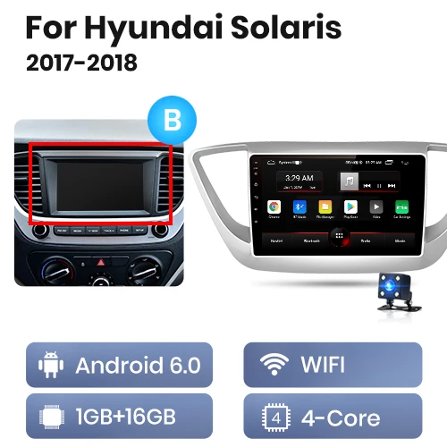 AWESAFE PX9 для hyundai Solaris Verna автомобильный Радио Мультимедиа Видео плеер gps No 2din 2 din Android 9,0 2G+ 32G - Цвет: 1-16GB WIFI-B