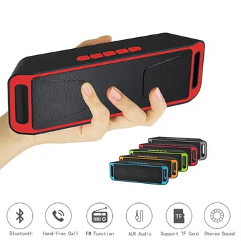 

SC208 Wireless Outdoor Speaker Dual Speaker Mini Portable Subwoofer Music Audio Compatible with various devices