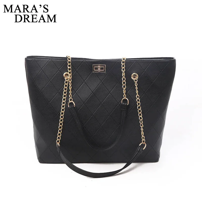 

Mara's Dream 2019 New Simple Bag Female Handbag Female Rhombic Large Capacity Shoulder Bag Plaid Tote Bag