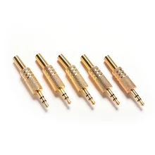 

5pcs 3.5mm Stereo Audio Jack Plug Mini 1 / 8Inch Jack Plug Headphone Male Plug Coax Cable Audio Adapter Connector Soldering1