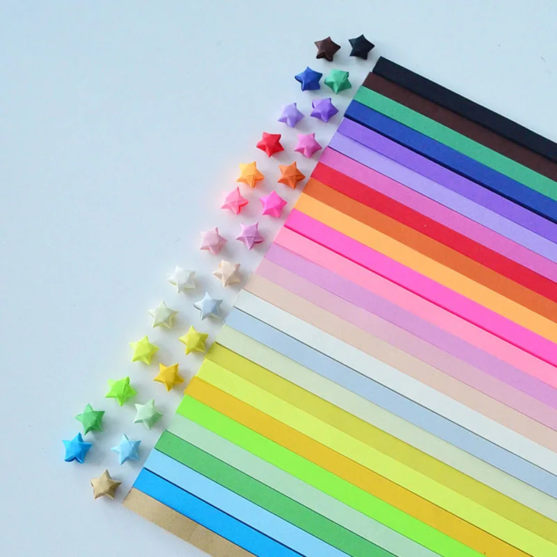 1030pcs 27 color Разные цвета набор бумаги ремесло складные счастливые звезды оригами бумаги ручной работы дома Самодельные открытки подарок ремесла украшения цветная бумага - Цвет: 1030pcs 27 color