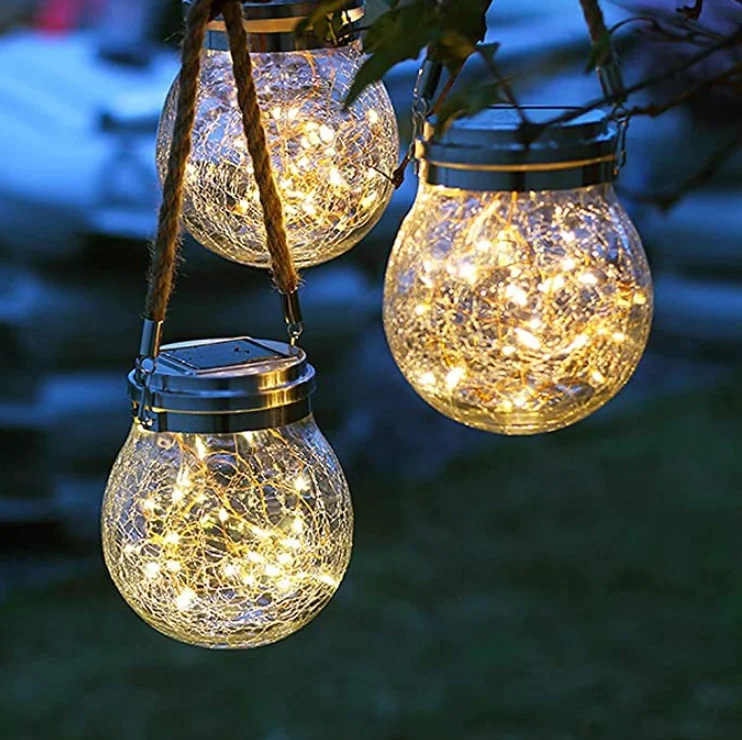 machine werkplaats hoogtepunt lampjes slinger Solar Outdoor Decoratieve Licht 30 Led IP65 Waterdichte  Gebarsten Glazen Pot Tuin Fairy Light Gebruikt Voor Tuin Terras  Road|Kerstverlichting| - AliExpress