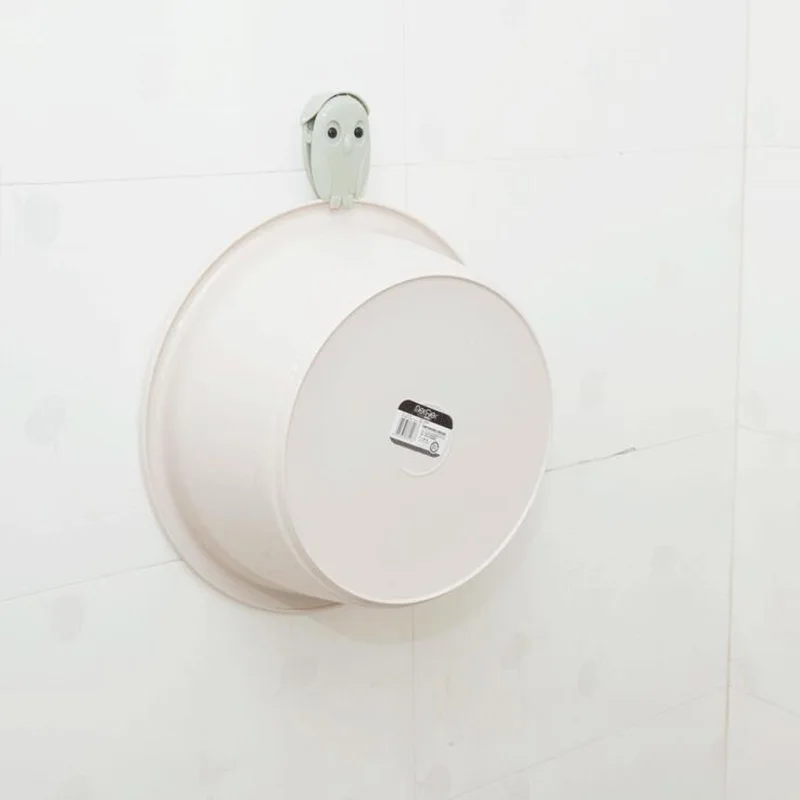 Cute Owl Clip-type Plastic Washbasin Hook Free Punch Bathroom Washbasin Storage Hook Wall Hanging Sticky Hook