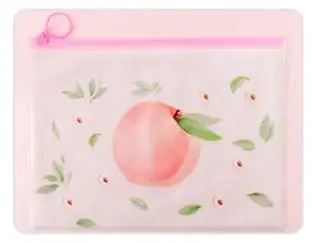 Storage bag 1 шт. персиковая сумка для файлов Новинка кавайная сумка студенческий канцелярский файл пакет высокой емкости симпатичный Карандаш сумка Kawaii школьные принадлежности - Цвет: Storage bag