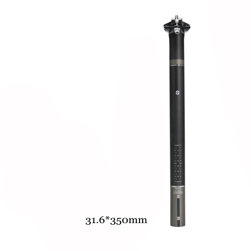 31.6x350mm Из углеродного волокна, шоссейный Подседельный штырь для горного велосипеда MTB горный велосипед Запчасти Подседельный штырь трубки 27,2/30,8/31,6*350/400 мм Велосипедное Сиденье карбоновый подседельный штырь - Цвет: 31.6x350mm