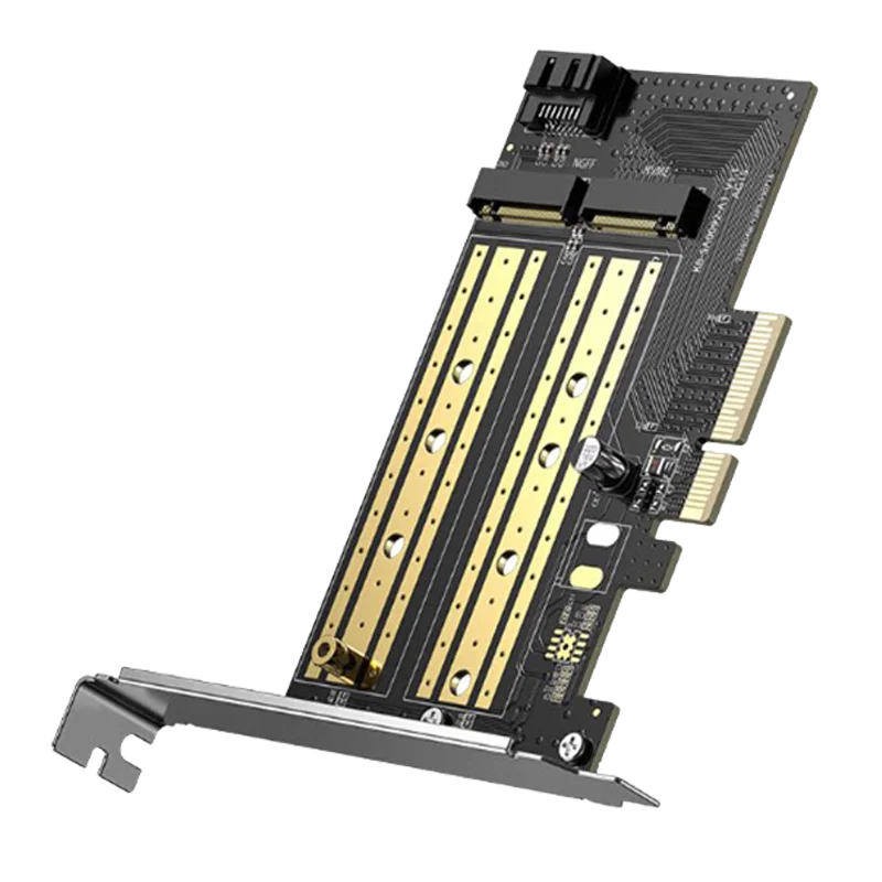 Adapter Plate Card Solid-State Disk M 2 Pcie to NVME and NGFF High Speed Double Deck Single Location 2280 2242 SSD |