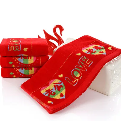 Mailing75X35CM хлопок Красное Полотенце вышивка подарок свадебные принадлежности полотенца для влюбленных банные полотенца для взрослых Vs розовый