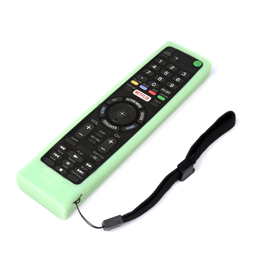 Fluorescent Green SIKAI силиконовый Защитный чехол КРЫШКА ДЛЯ sony RMT-TX200U/TX102U RMF-TX200U дистанционного Управление; крышка Держатель пульта ДУ кожи - Цвет: Fluorescent Green