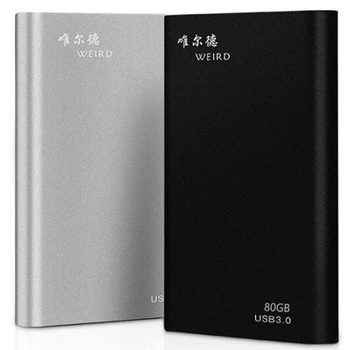 

WEIRD 2.5 inch 80GB External Mobile Hard Disk High Speed USB 3.0 Metal HDD Storage Devices for Laptop Desktop PC