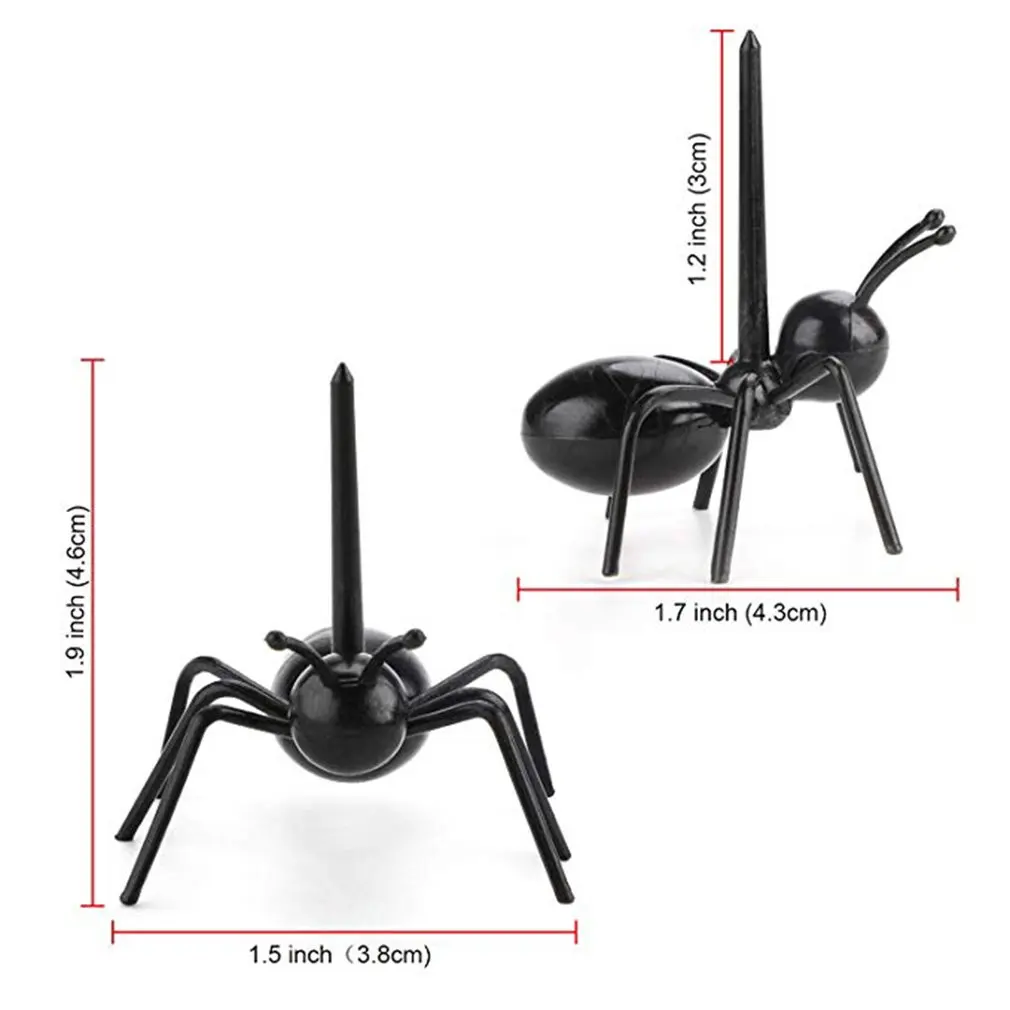 Party Series Ant Toothpick Hardworking Horse Ant Fruit Fork Plastic Ant Fork Ant Toothpick Lunch Sign Ant Mobile Dessert Fork