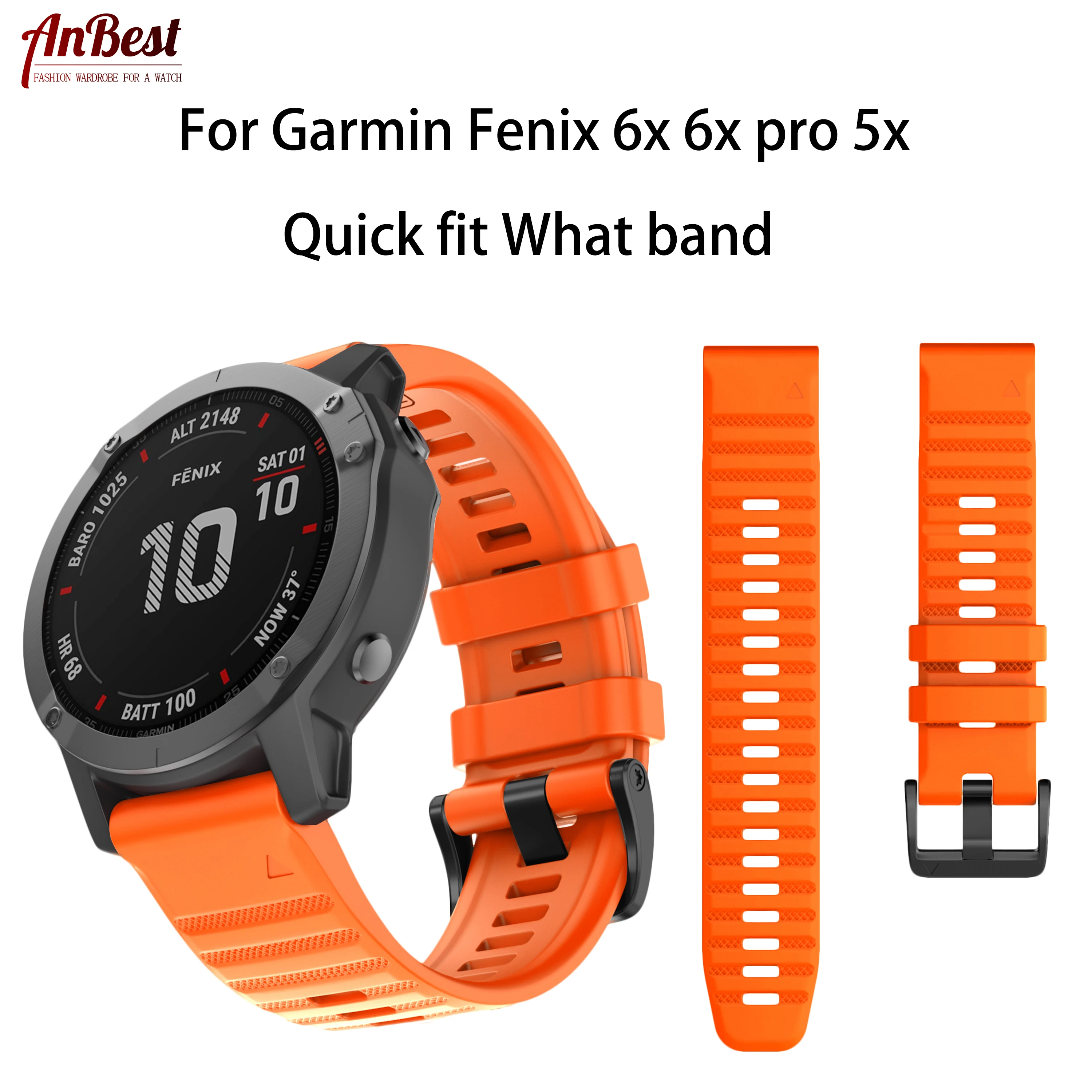 

Soft Silicone Band For Garmin Fenix 6X/6X Pro 26mm Width Watchband Bracelet Quick Fit for Garmin Fenix 6X/6X pro/5X Acessories