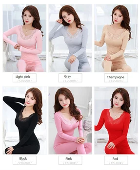 

Sexy Thermal Underwear Sets Women Long Johns Suit Winter Warm Underwear Suit Ladies Bodysuit Slim Intimate Sets Female Pajamas