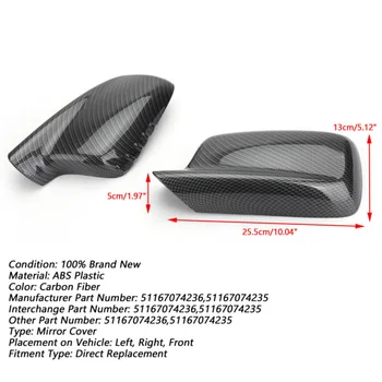 

For BMW E46 E65 E66 745i 750i 51167074236 51167074235 Rearview Mirror Cover 1 Pair Mirror Cover Carbon Fiber