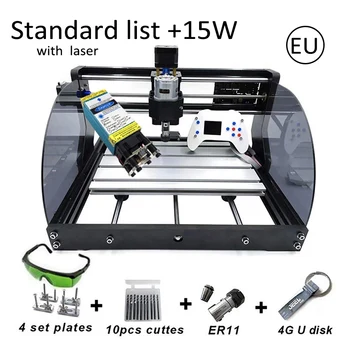 

CNC3018 Pro Max Laser Engraving Machine 500mw 2500mw 5500mw 15W Head with Offline Control ER11 DIY CNC Wood PCB Router Machine