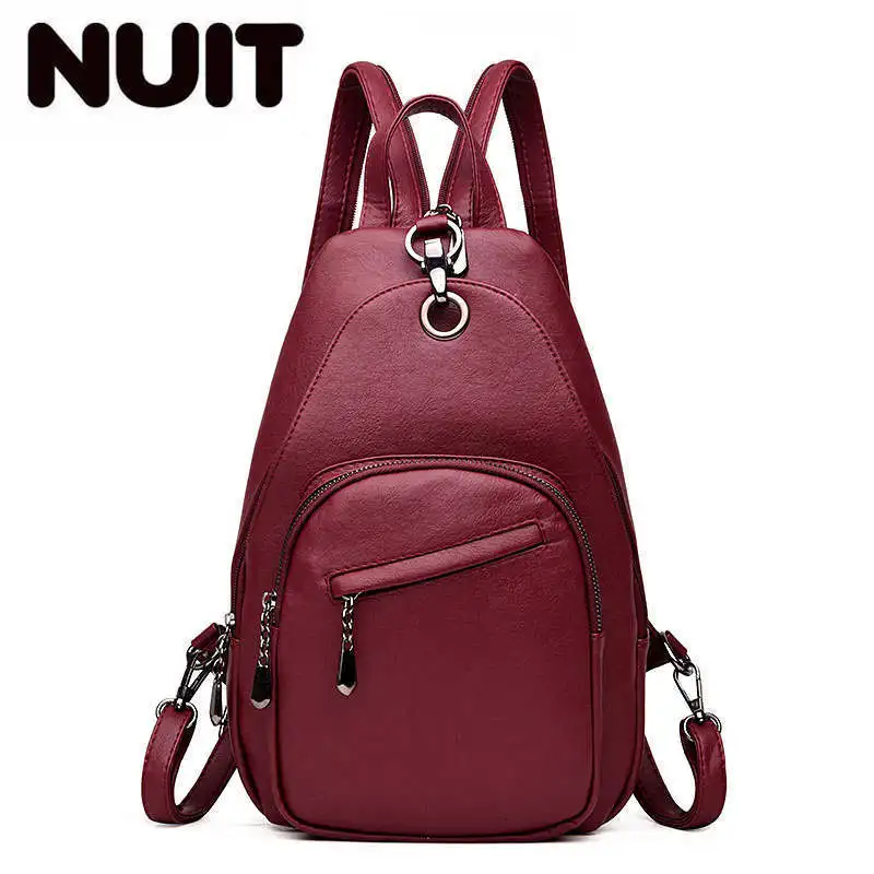 

Women Leather Backpacks Chest Vintage Back Pack Sac A Dos Female Designer Brand Backpack For Girls Dayback Ladies Bagpac