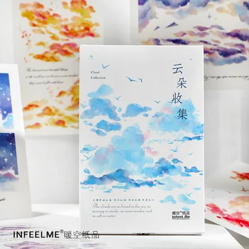 

30 Pcs/Set Creative Cloud Collection Postcard Beautiful Clouds Greeting Cards Message Card DIY Journal Decoration